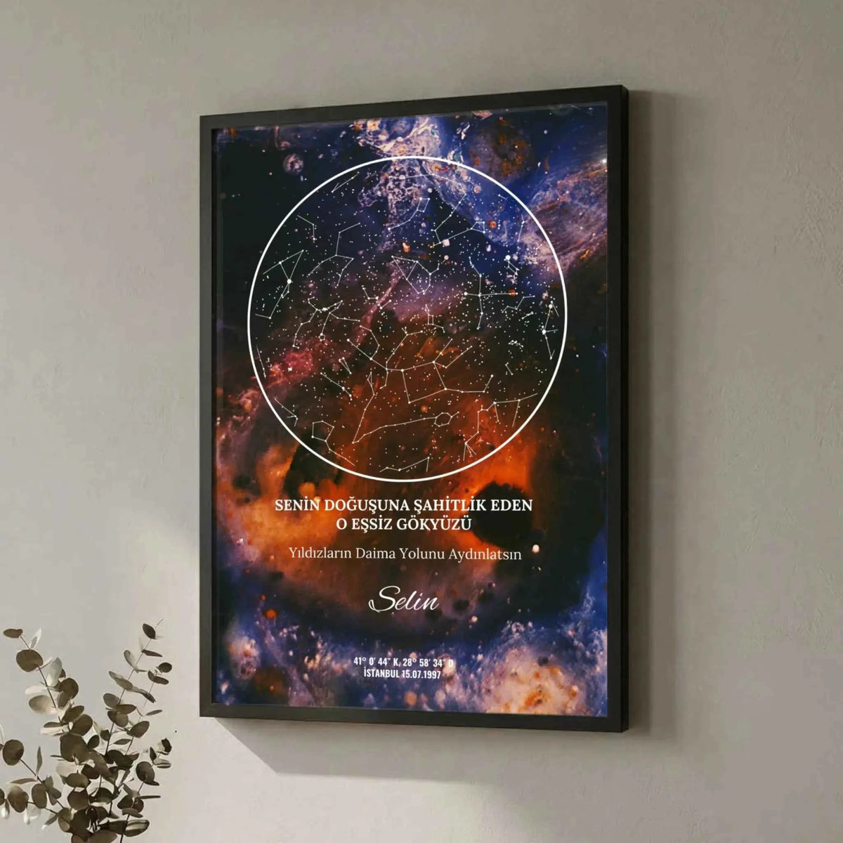 Galactic Yıldız Haritası Kişiye Özel Tablo Yeni Koleksiyon Tasarım