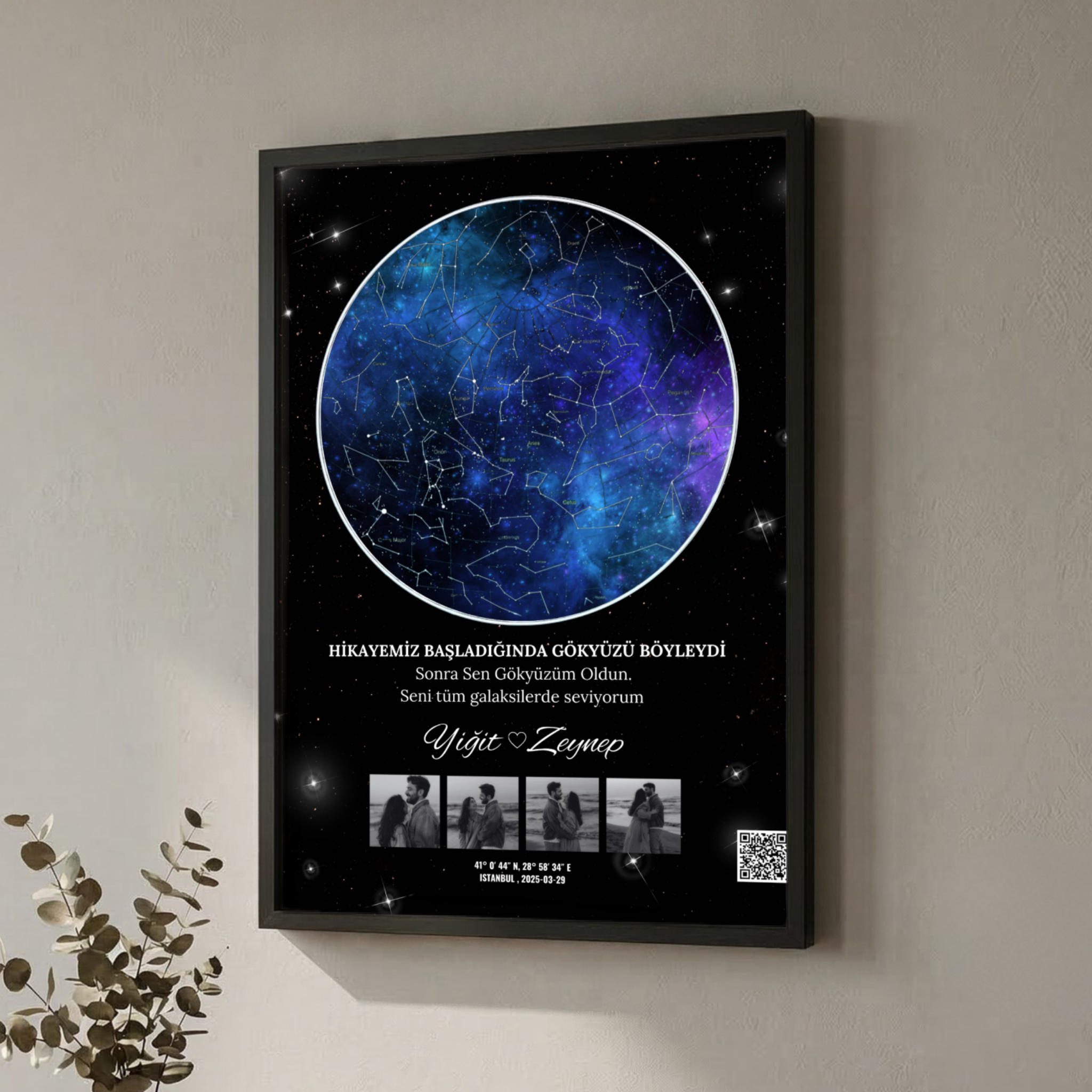 4 fotoğraflı yıldız haritası