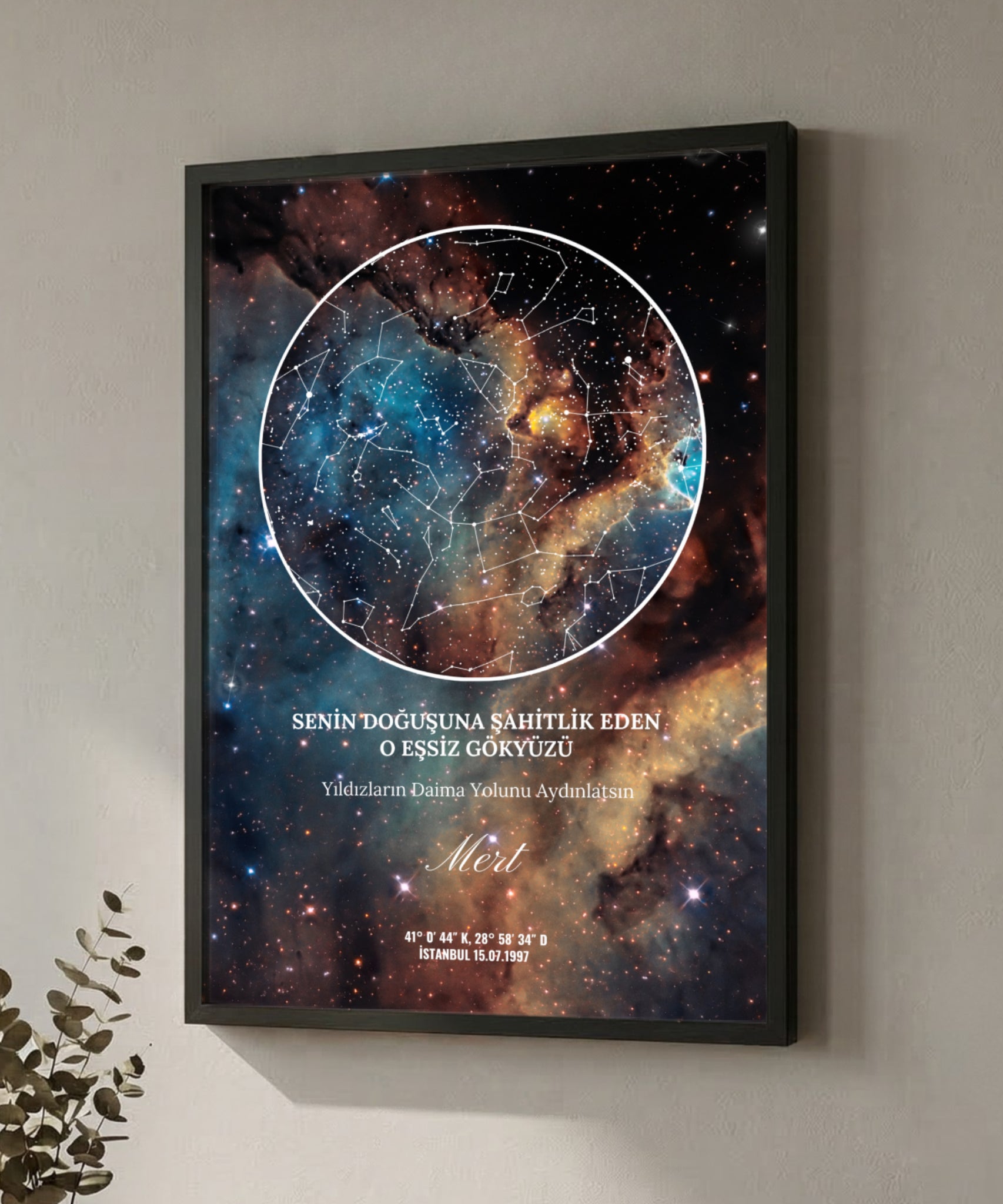 gökyüzü yıldız haritası kişiye özel hediyeler happy endings gift shop