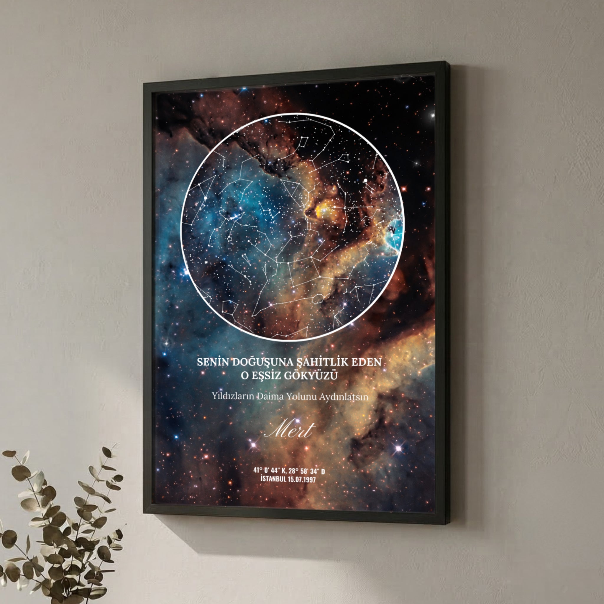 gökyüzü yıldız haritası kişiye özel hediyeler happy endings gift shop