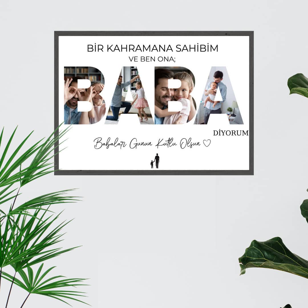 BABA HARF KOLAJ TABLO | Babaya hediye fikirleri 2 Sevgili baba, babalar gününü kutlayan özel aile ve sevgi temalı çerçeve, anneler ve babalar günü hediye seçenekleri için tercih edilir.