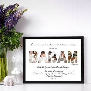 Sevgiliye özel anlamlı hediye, kişiye özel aşk yazısı ve romantik mesajlar içeren çerçeve, doğum günü ve sevgi dolu hediye alternatifleri, hediyelik ürünler.